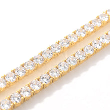 Load image into Gallery viewer, CZ Tennis Chain – Yellow Gold