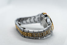 Load image into Gallery viewer, Two-Tone Iced Baguette Watch – Yellow/White Gold Finish