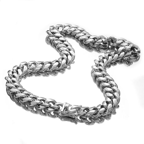 WHITE GOLD CUBAN LINK CHAIN (10mm)