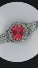 Load and play video in Gallery viewer, Iced Roman Dial Watch - Gold Plated
