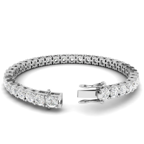 .925 Sterling Silver Tennis Bracelet In White Gold (4MM)