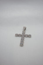 Load image into Gallery viewer, DIAMOND GEMSTONE CROSS IN WHITE GOLD - Shop Radiant Ice
