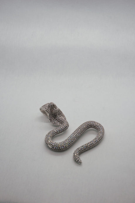 SNAKE PYTHON PENDANT IN WHITE GOLD - Shop Radiant Ice