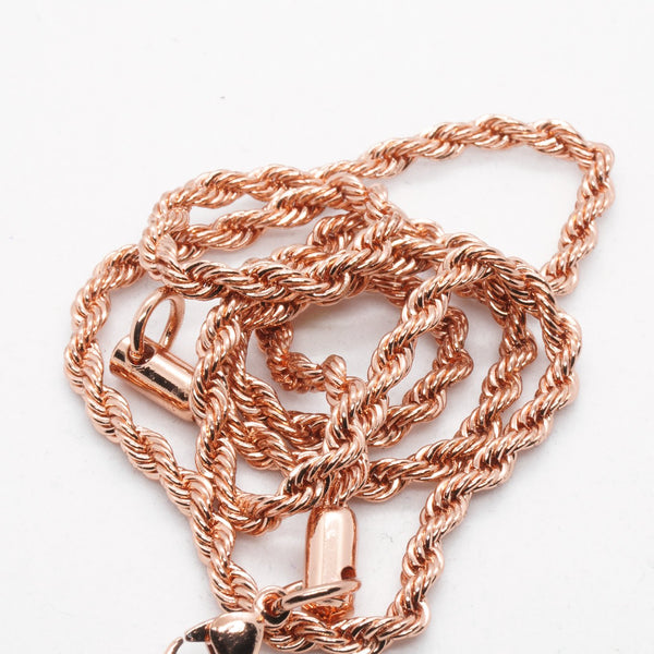 3MM Rope Chain – Rose Gold