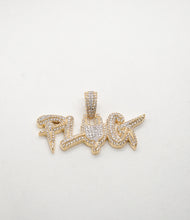 Load image into Gallery viewer, CUSTOM PLUG WORD PLUGIN TRAP PENDANT IN 18K YELLOW GOLD
