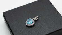 Load image into Gallery viewer, Blue Sapphire Heart Shape Gemstone Pendant White Gold
