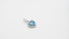 Load image into Gallery viewer, Blue Sapphire Heart Shape Gemstone Pendant White Gold
