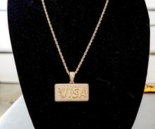Load image into Gallery viewer, DIAMOND PAVE GOLD WHITE GOLD CREDIT CARD PENDANT FLOODED - Shop Radiant Ice
