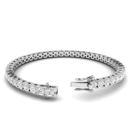 .925 Sterling Silver Tennis Bracelet In White Gold (4MM)