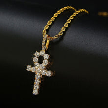 Load image into Gallery viewer, Iced Ankh Pendant - Gold Plated
