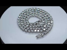 Load and play video in Gallery viewer, CZ TENNIS CHAIN WHITE GOLD PLATED (3-5MM)
