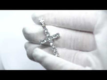 Load and play video in Gallery viewer, Iced Cross Pendant - Gold Plated
