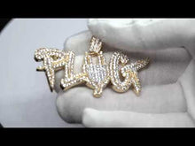 Load and play video in Gallery viewer, CUSTOM PLUG WORD PLUGIN TRAP PENDANT IN 18K YELLOW GOLD
