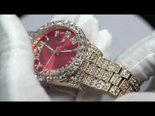 Load and play video in Gallery viewer, Iced Roman Dial Watch - Gold Plated
