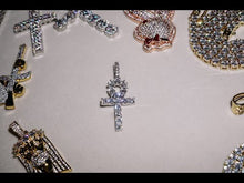 Load and play video in Gallery viewer, Iced Ankh Pendant - Gold Plated
