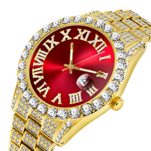 Load image into Gallery viewer, Iced Roman Dial Watch - Gold Plated
