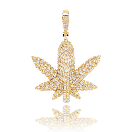 LEAF PENDANT IN 18K YELLOW GOLD